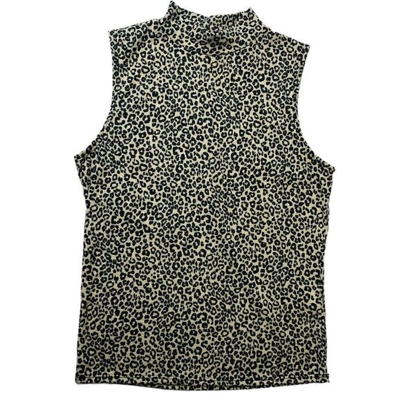 Olivia Rae Leopard Print Sleeveless Top - Picture 1 of 7